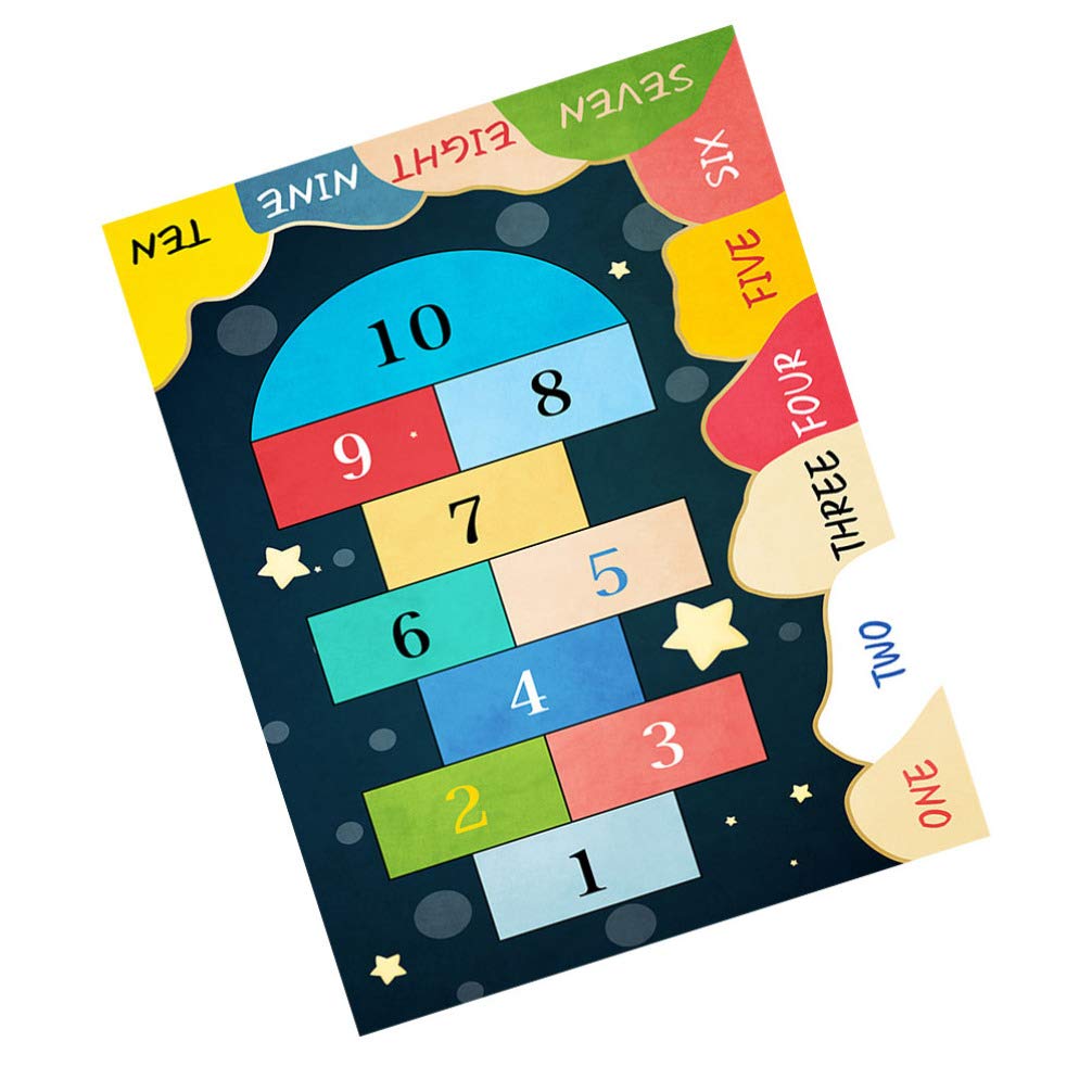 Carpet Hopscotch Kids Play Mat Hopscotch Game Mat Hopscotch Ground Mat Floor Crawling Game Mat Classroom Activity Rug Kids Play Mats Home Textile Indoor Polyester (polyester) Baby