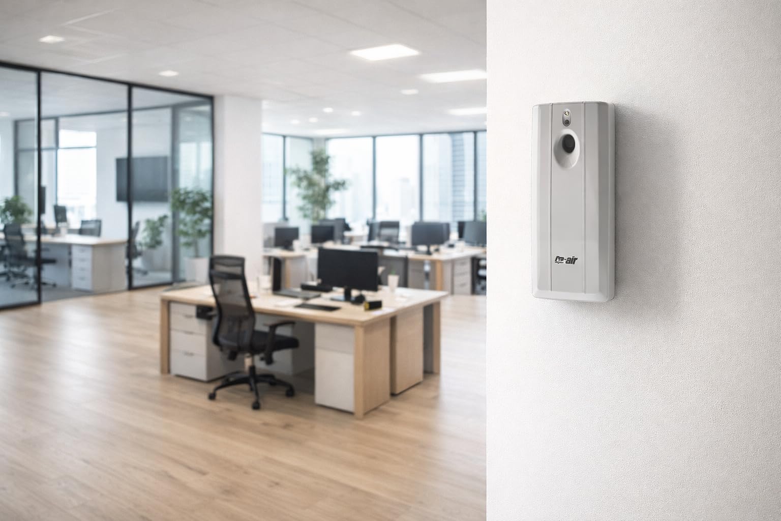 Dispensador Automático de Ambientador en Aerosol con Recambio Pro-Air - Difusor Programable para Hogar Baño Oficina Negocio Clínicas Gimnasios (Capuccino Vienés, Difusor + Recarga)