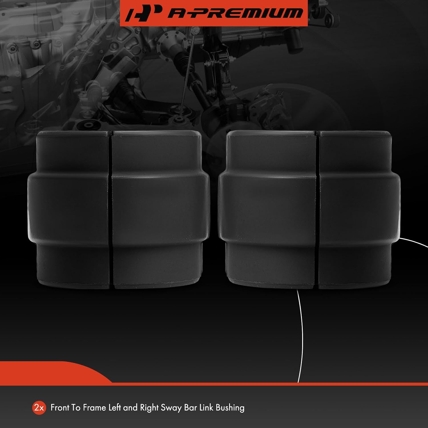 A-Premium 2 x Front To Frame Sway Bar Bushing Kit, Compatible with BMW E53/E70 Series X5 2000-2006
