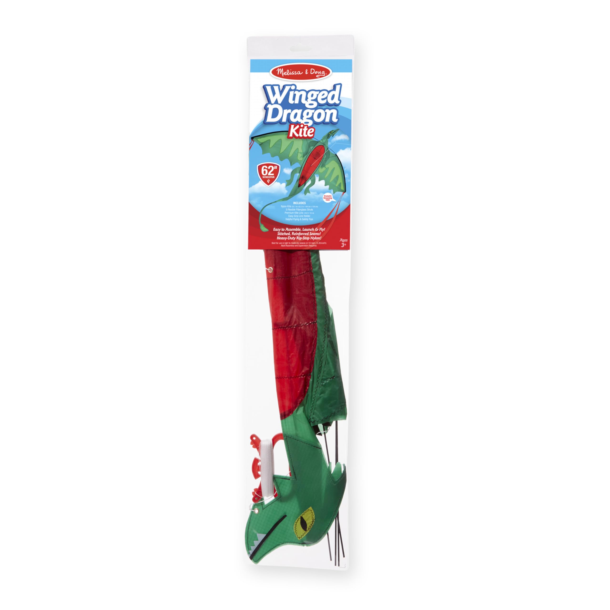 Melissa & Doug Cerf-Volant ailé en Forme de Dragon (envergure de 157 cm)
