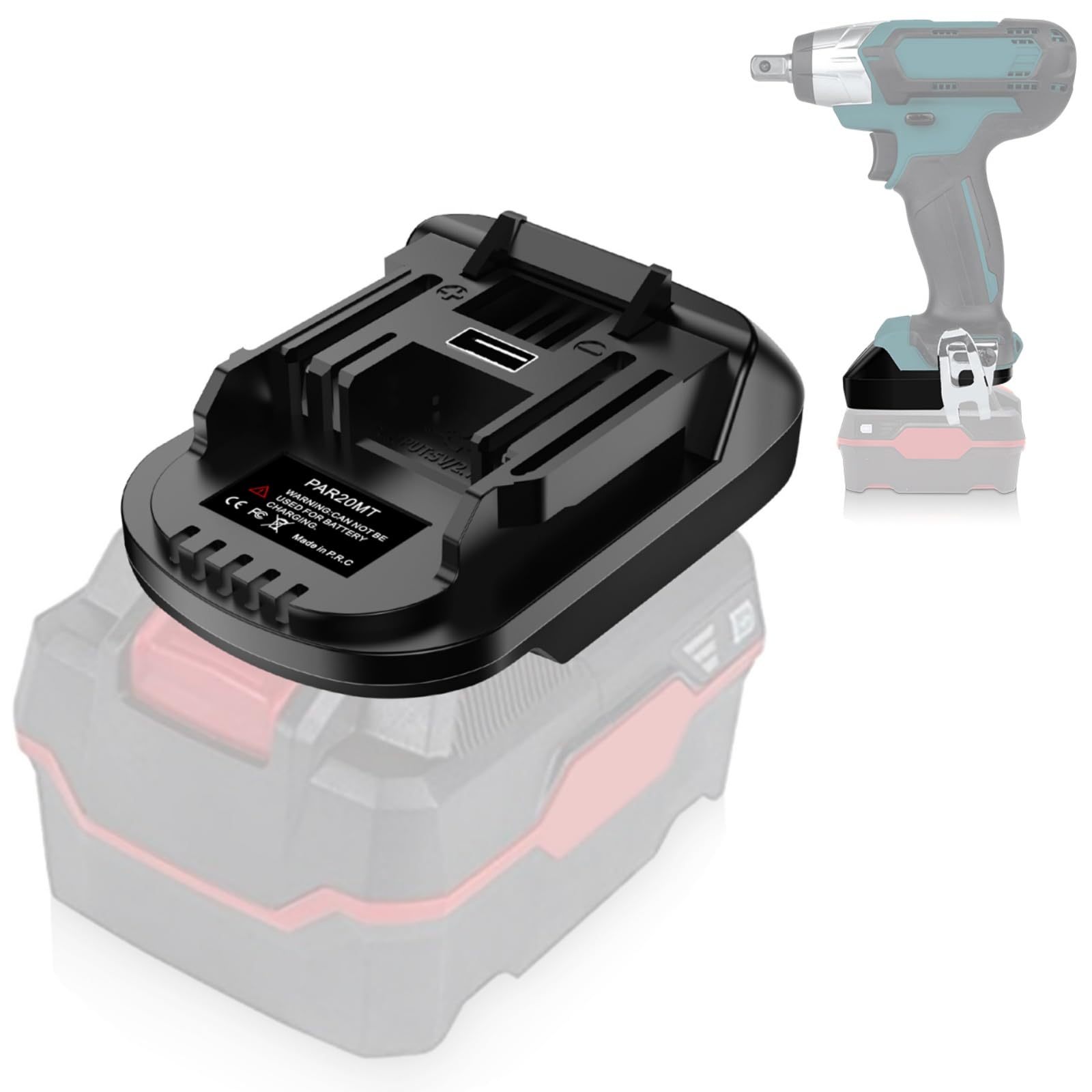 PAR20MT - Adattatore per batteria Parkside a Makita, convertitore per batteria Parkside 20 V XTeam su Makita 18 V LXT per utensili elettrici BL1830 BL1850 (senza batteria)