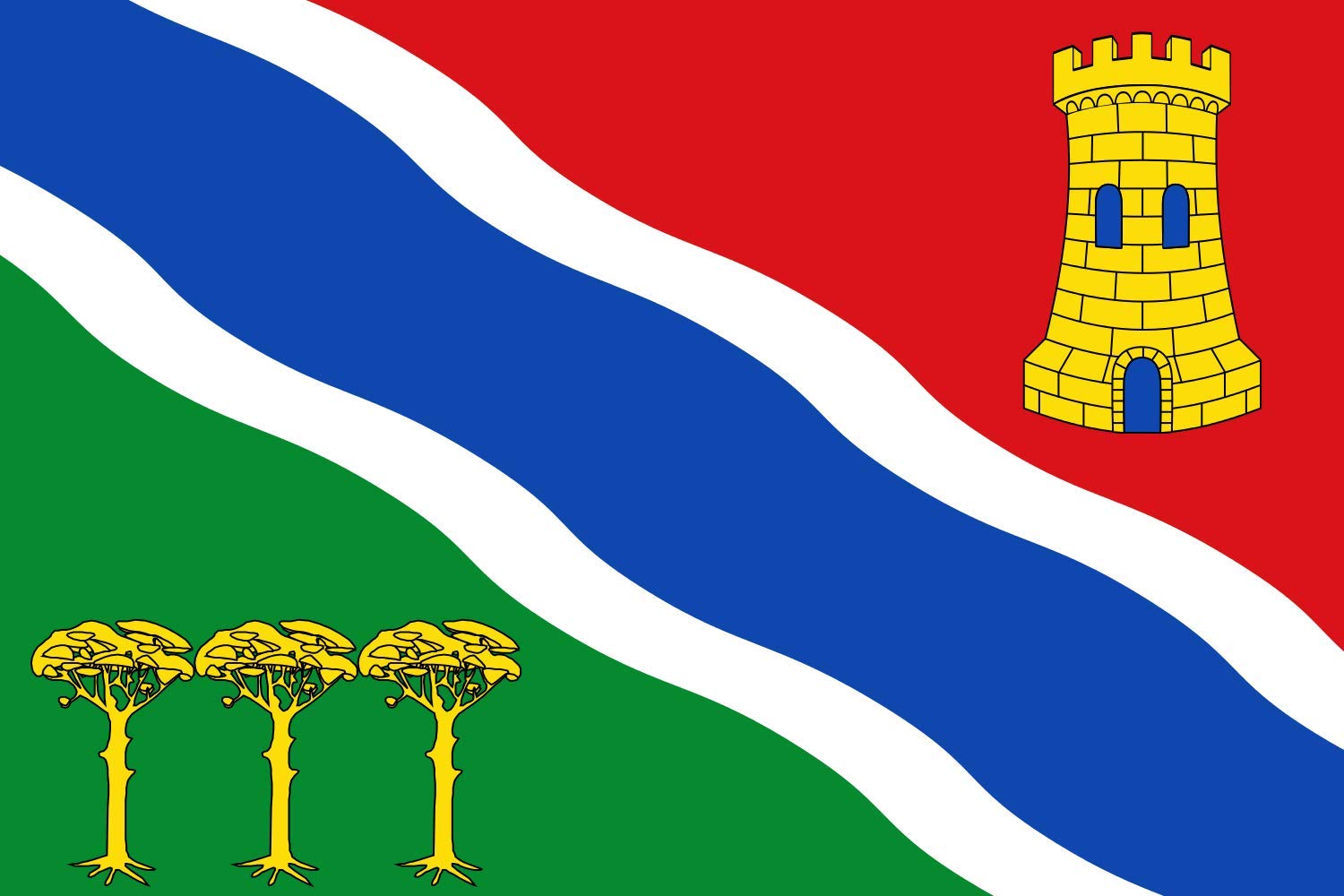 Drapeau paysage Yémeda rectangulaire de grande taille pour mât