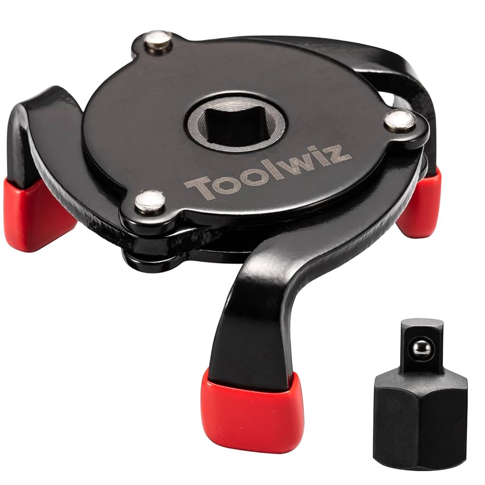 Effektwerk Oil Filter Wrench W/Adjustable Strap (65mm - 110mm), Heavy-Duty Aluminum Steel Band, Universal Filter Removal Tool For Car & Truck