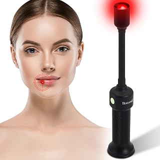 Red Light Lamp, Near Infrared Light Torch for Body, 660nm 850 nm Red LED Flash Light with Timer for Body, Face,Nose and Mouth