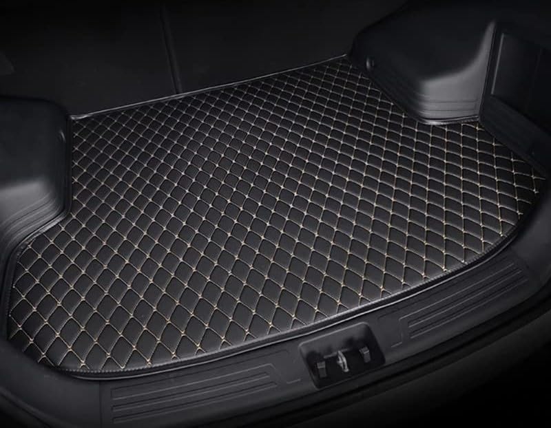 Premium Car Boot Mat for Tata Harrier EV | Heavy Duty Waterproof Car Trunk Mat | Dicky Boot Mat | Anti-Slip, Dust & Spill Resistant Car Floor Mats | Black Beige