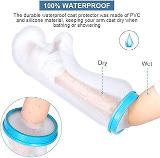 Protezione Gesso Braccio, Impermeabile Gesso braccio per Adulto Impermeabile Protezione Tenuta Stagna per Mantenere la Ferita e la Benda Asciutte per Braccio, Polso, Mano, Dita, Sinistra o Destra