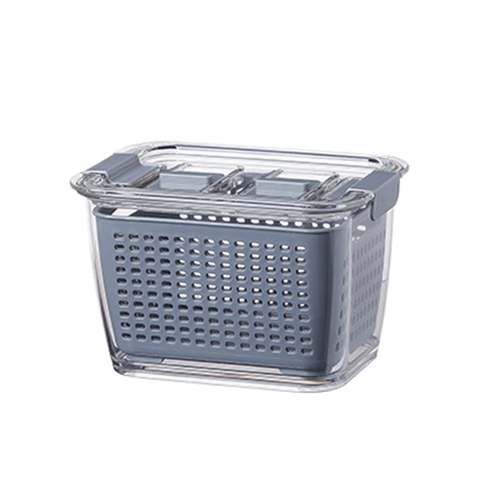Scatola di immagazzinaggio Plastica Plastica Cestino frutta verdura cestino da cucina cestino da cucina frigorifero conservare la scatola di conservazione multifunzionale (Color : M)