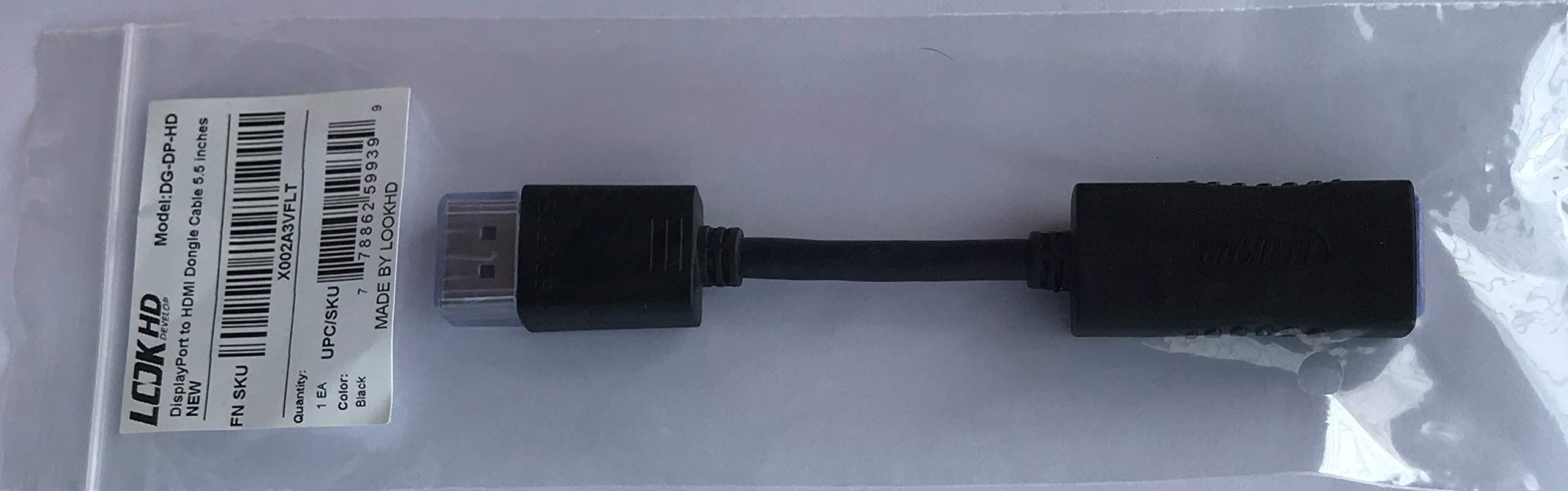 4K DisplayPort to HDMI Dongle Cable 5.5 inches