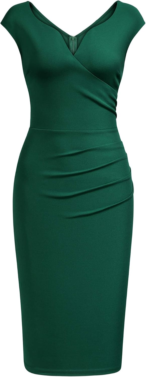 Miusol Women's Vintage Slim Style Sleeveless Business Pencil Dress - Image 5
