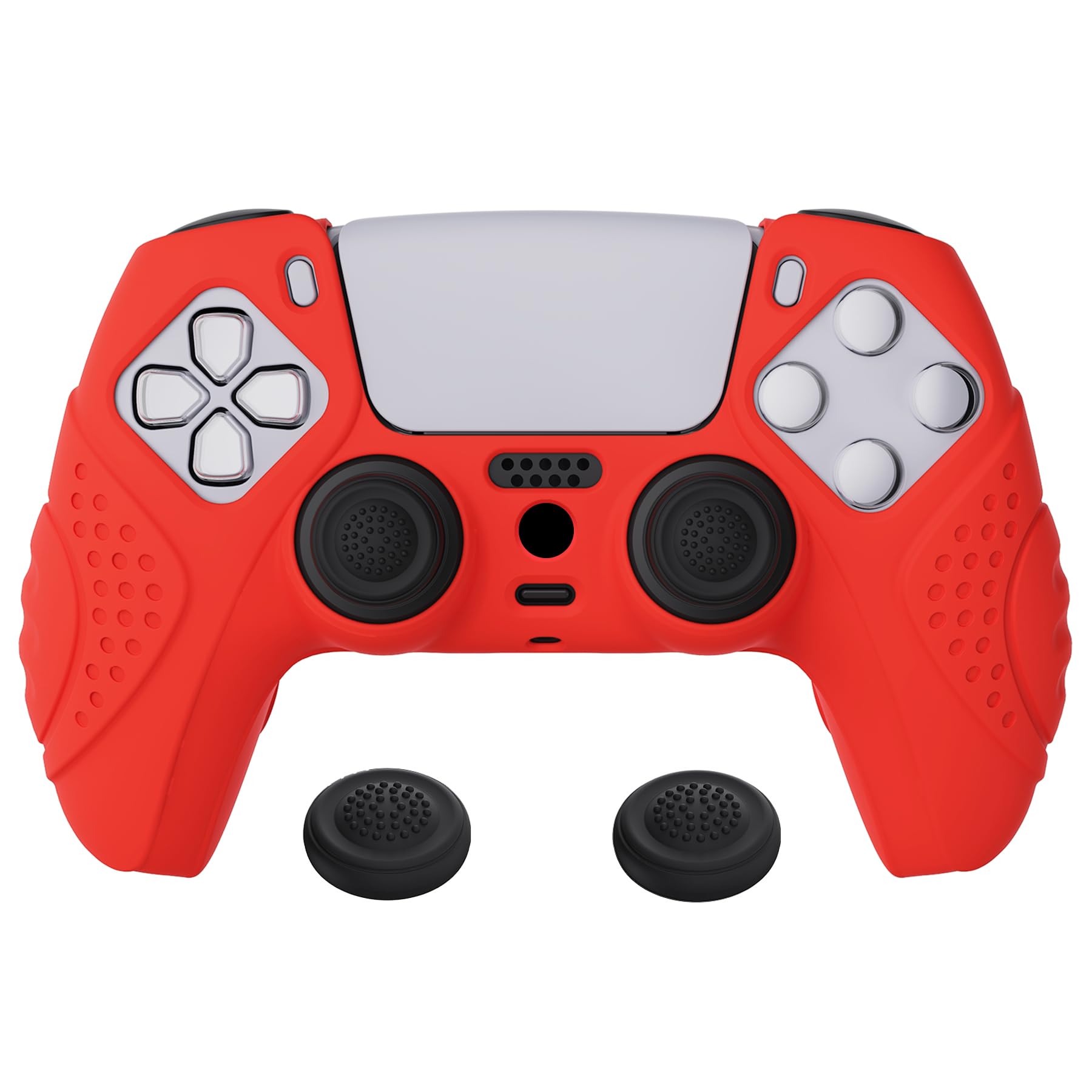 eXtremeRatePlayVital Guardian Edition Racing Green Ergonomic Soft Anti-slip Controller Silicone Case Cover for ps5, Rubber Protector Skins with Black Joystick Caps for ps5 Controller — view 20