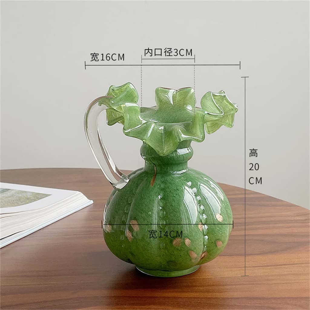 WYKDD Vintage Chinese Glazed Vase Indoor Dining Table Top Living
