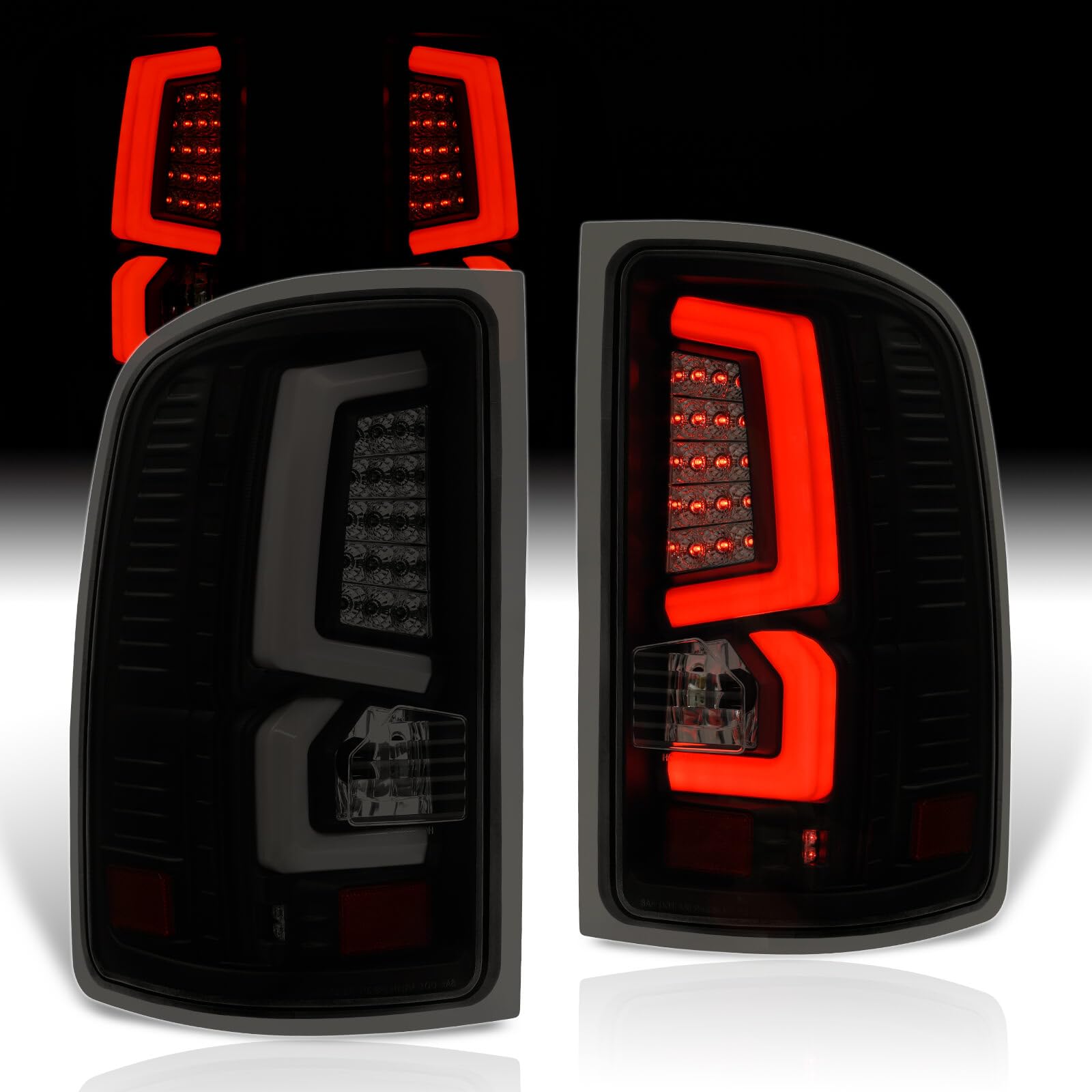 AJP Distributors Tube LED Tail Light Lamp Lights Lamps For GMC Sierra 1500 2500 3500 HD 2007 2008 2009 2010 2011 2012 2013 2014 07 08 09 10 11 12 13 14