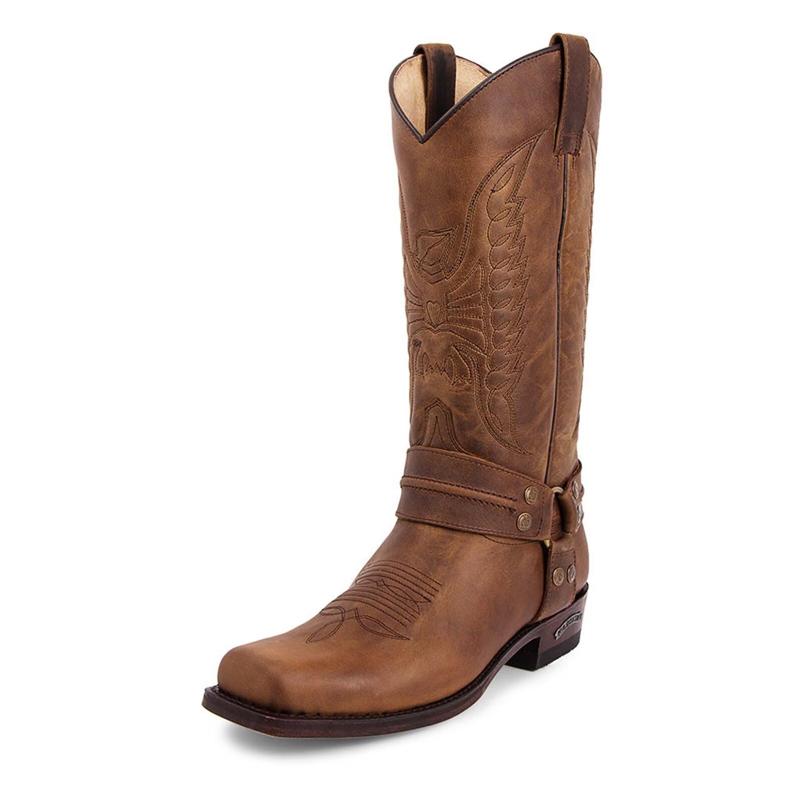 Stivali da cowboy occidentali da uomo alla moda a punta tacco alto ricamato durevole stivali da lavoro tradizionali stivali country