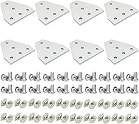 Vista 24 de 20 juegos de 10 soportes de extrusión de 1 "x 1" Serie 1010 Juego de conectores de perfiles de extrusión de aluminio, 20 piezas de 10 esquinas