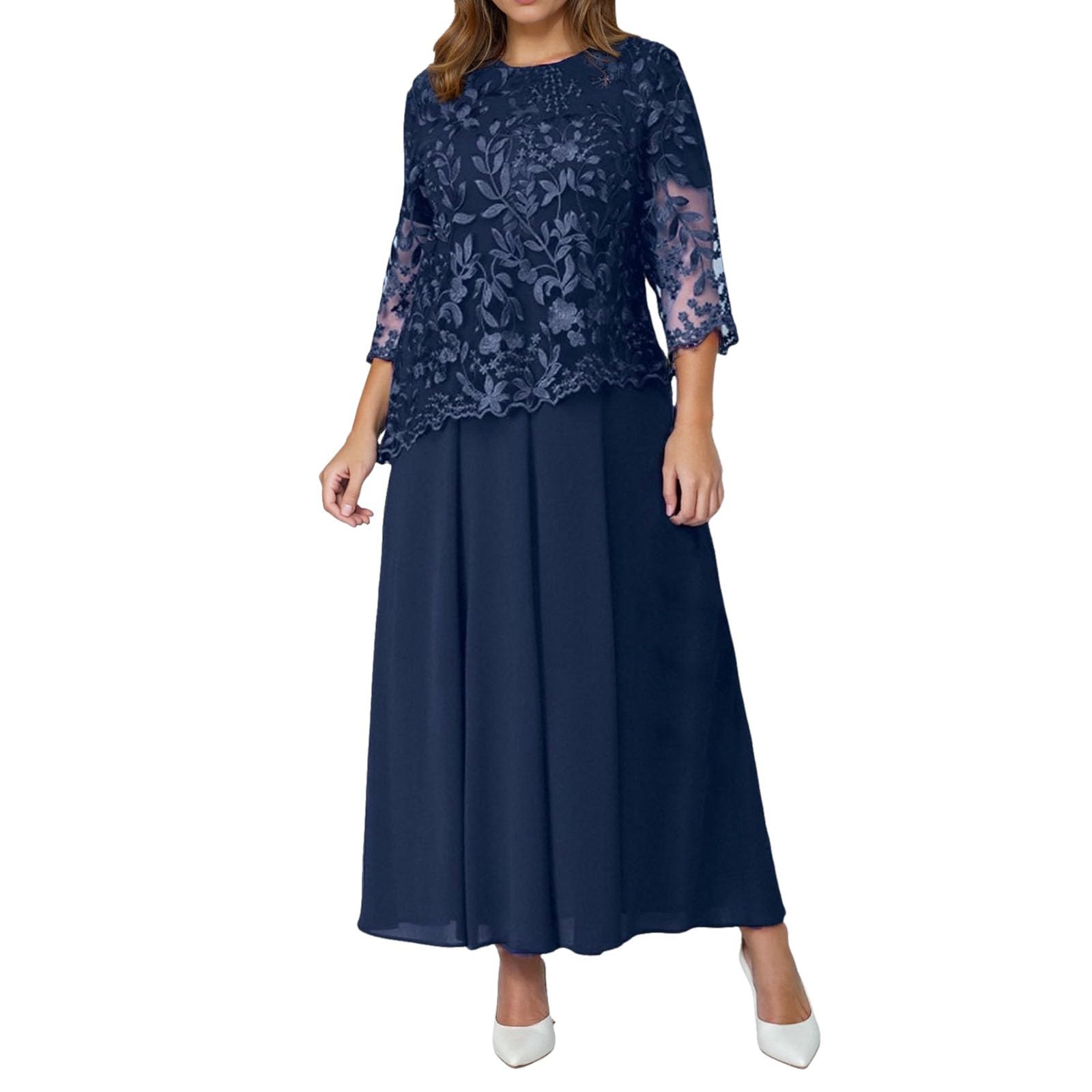 Générique Damska długa sukienka w stylu boho, lejąca, na co dzień, lato, swobodna, elegancka, wygodna, luźna, lekka, kwiatowy nadruk z krótkim rękawem, dekolt w serek, A8