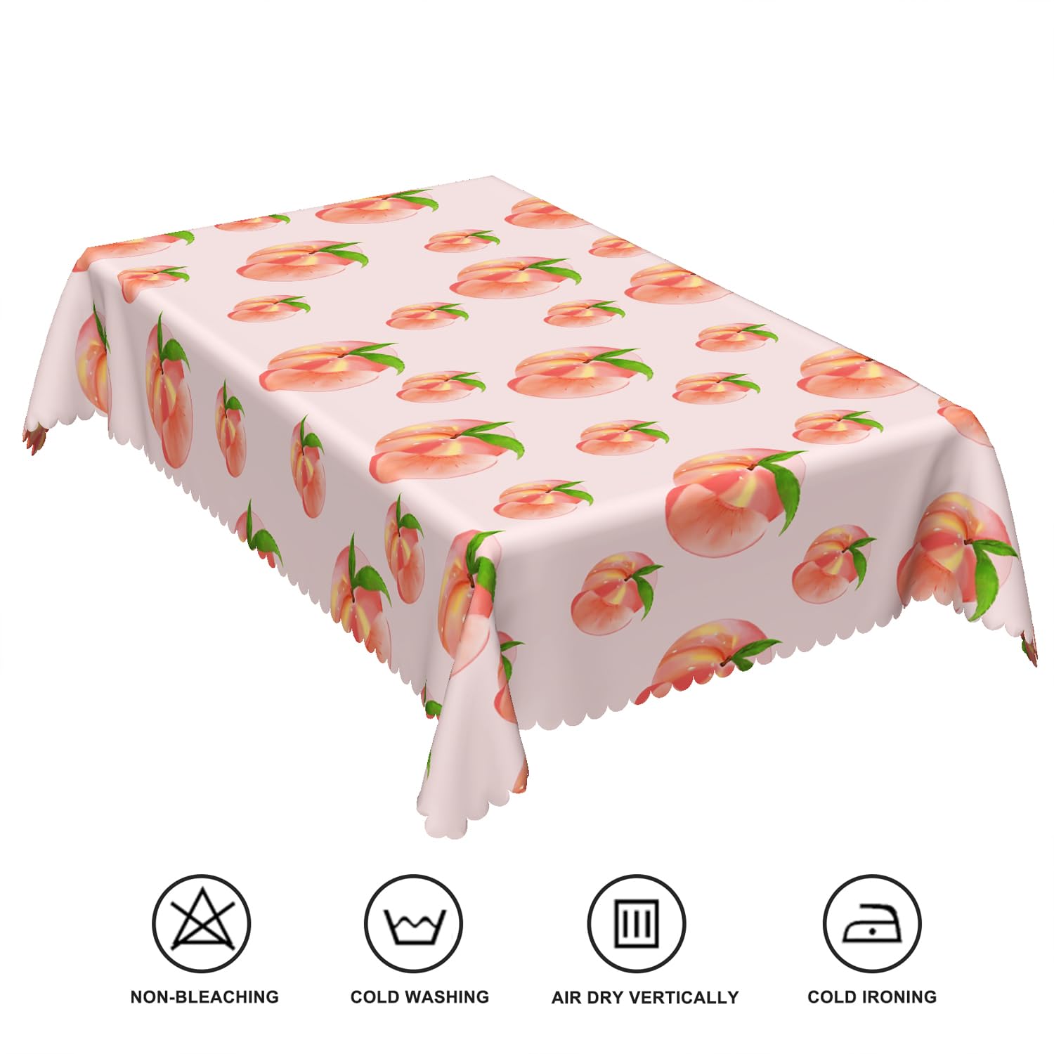 Amazon.com: TTQYFNM 52x70inches Cute Peach Tablecloth Summer Sweet