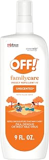 OFF! FamilyCare Mosquito Repellent Spritz 7% DEET Unscented Bug Spray with Aloe Vera, 9oz - Protects Family from Ticks & Bites