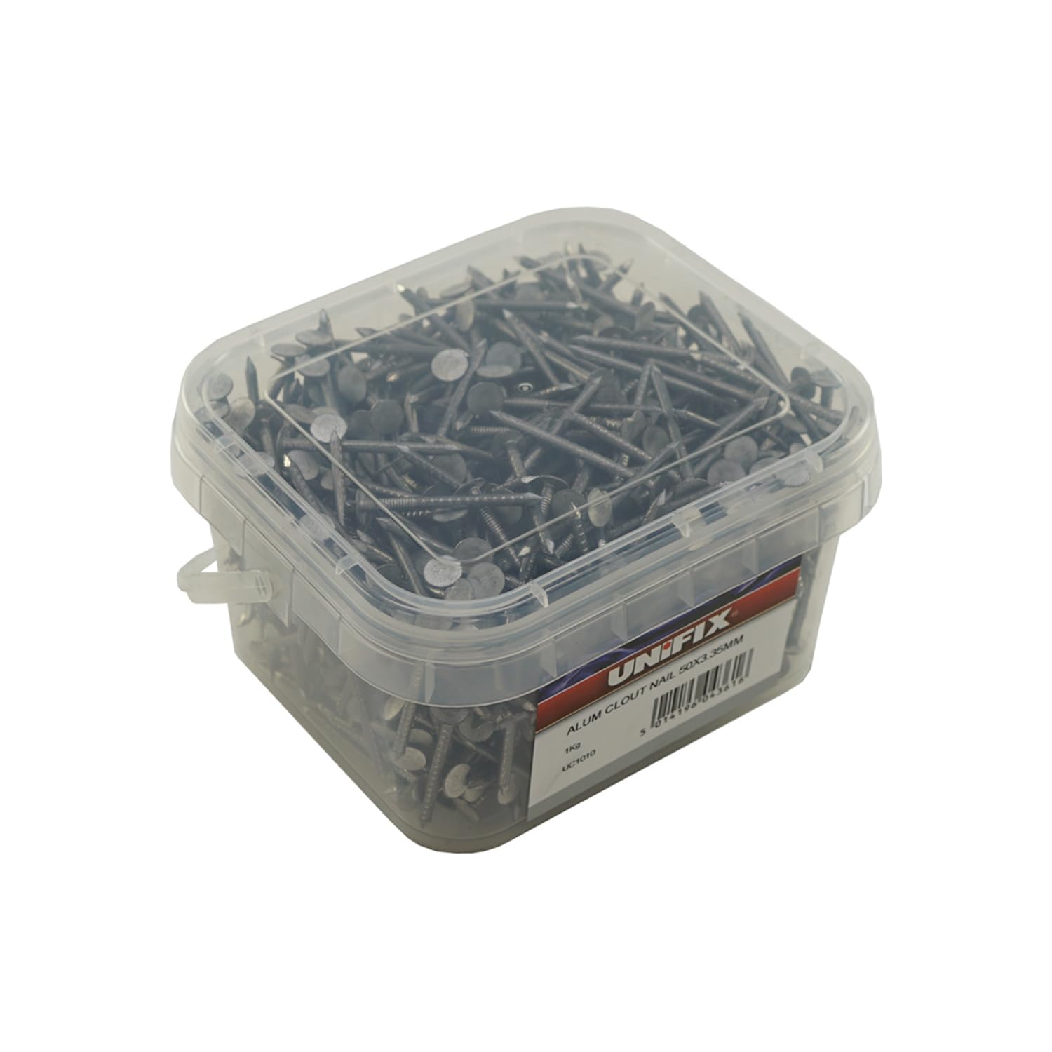 Unifix Aluminium Clout Nails 50Mm X 3.35Mm - Ucalcn/015 - Box Of 4 5014196043616