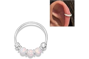 SINGLE Tiny 10MM Sterling Silver Opal Cartilage Earring Wire