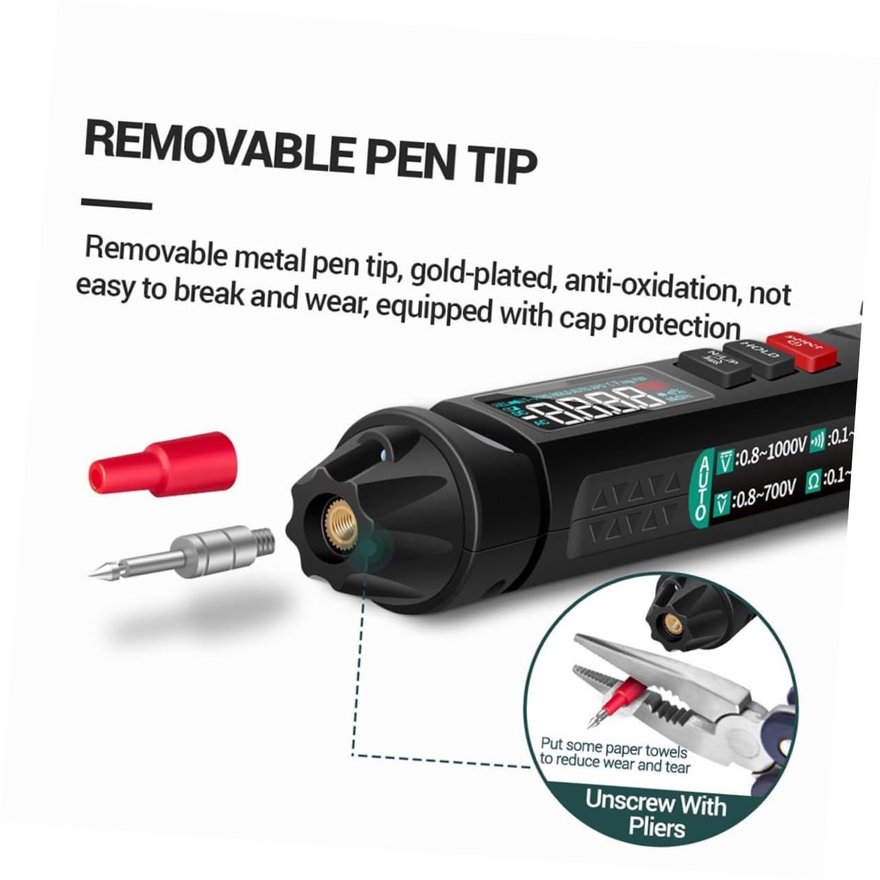 Smart Digital Multimeter Auto Power Off Non-Contact Voltage Tester Multi Testers Kit