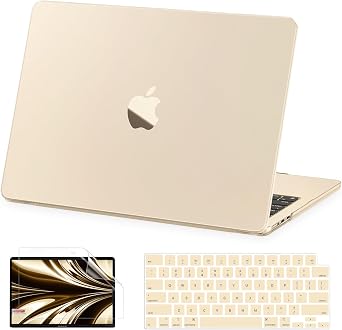 AKIT Matte Case for MacBook Air 15 Inch M5 M4 M3 M2 2026-2023, Starlight