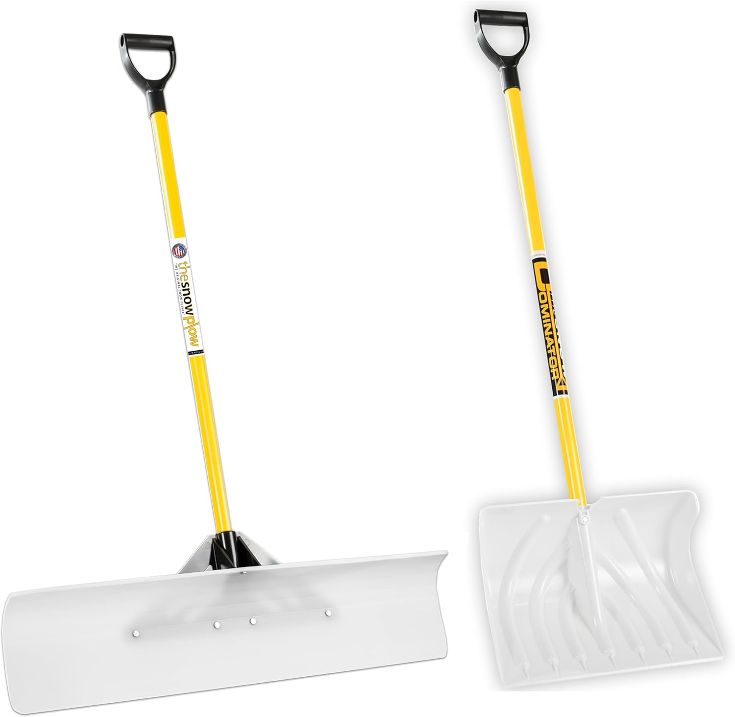 Winter Warrior/King Sized: THE SNOWPLOW® 36" Original Snow Pusher + Snow Dominator Scoop Shovel