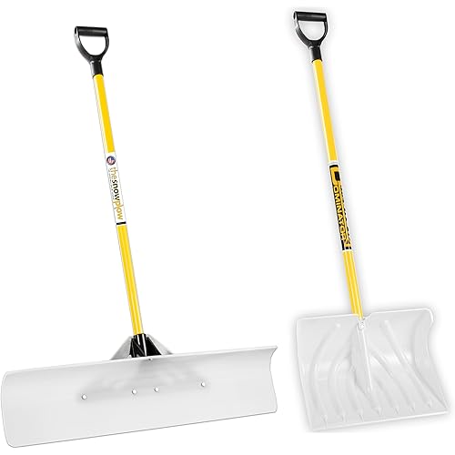 Winter Warrior/King Sized: THE SNOWPLOW® 36" Original Snow Pusher + Snow Dominator Scoop Shovel