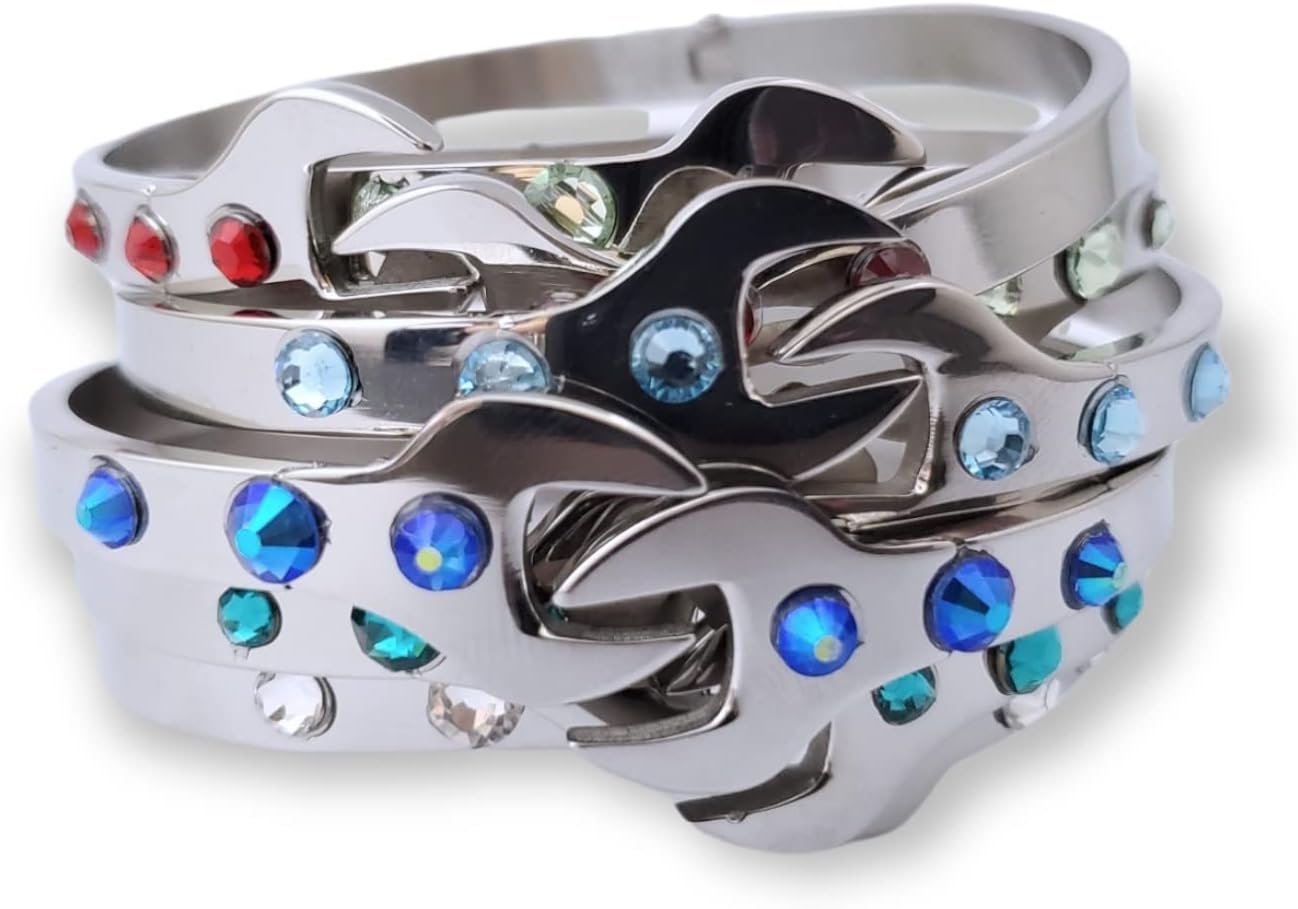 Wrench Spanner Crystal Bracelet