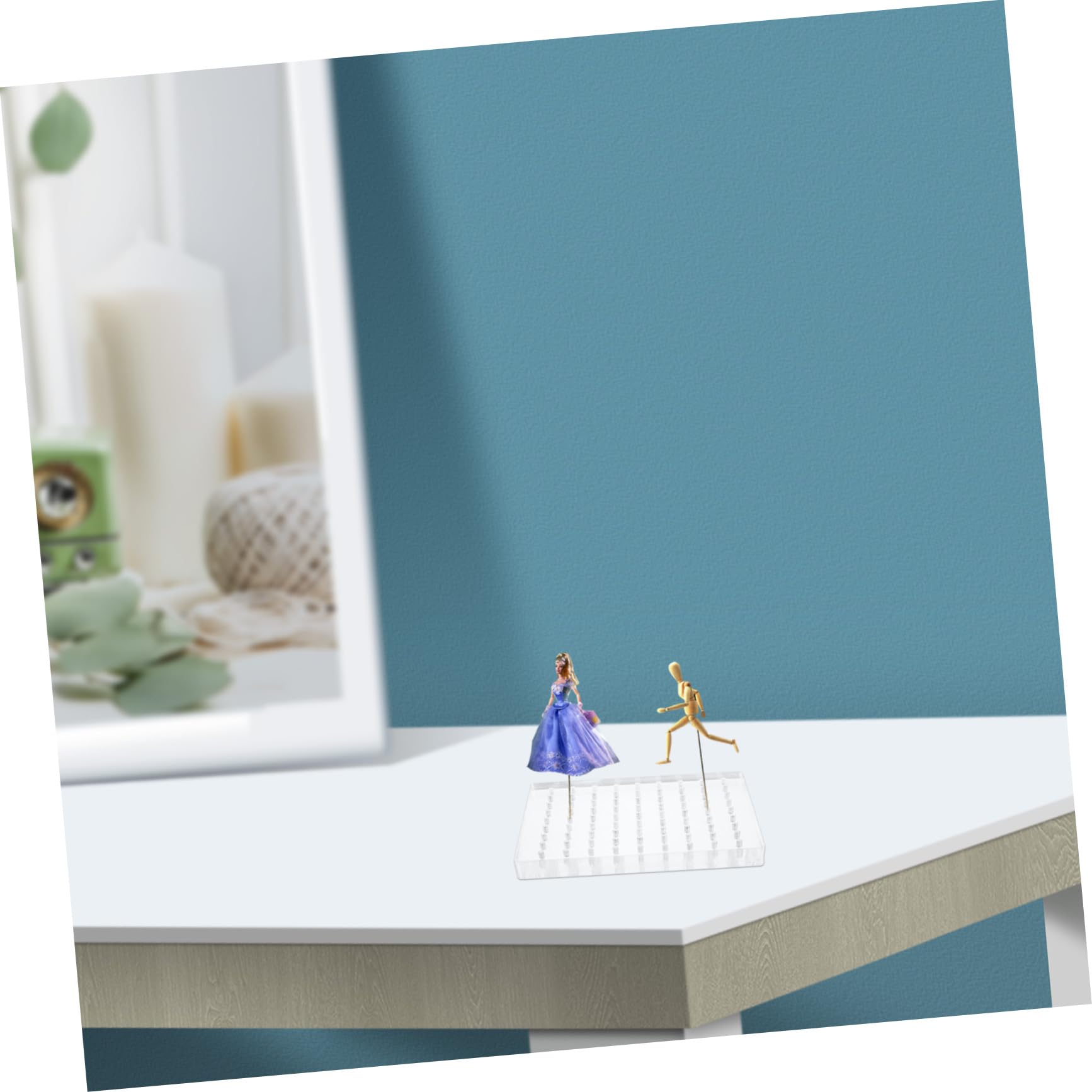 Ciieeo Clear Acrylic Display Stand for Dolls and Collectibles Transparent Crystal Riser Holder Peg Easel Stand for Crafts Home Decor and Retail Use - Image 4