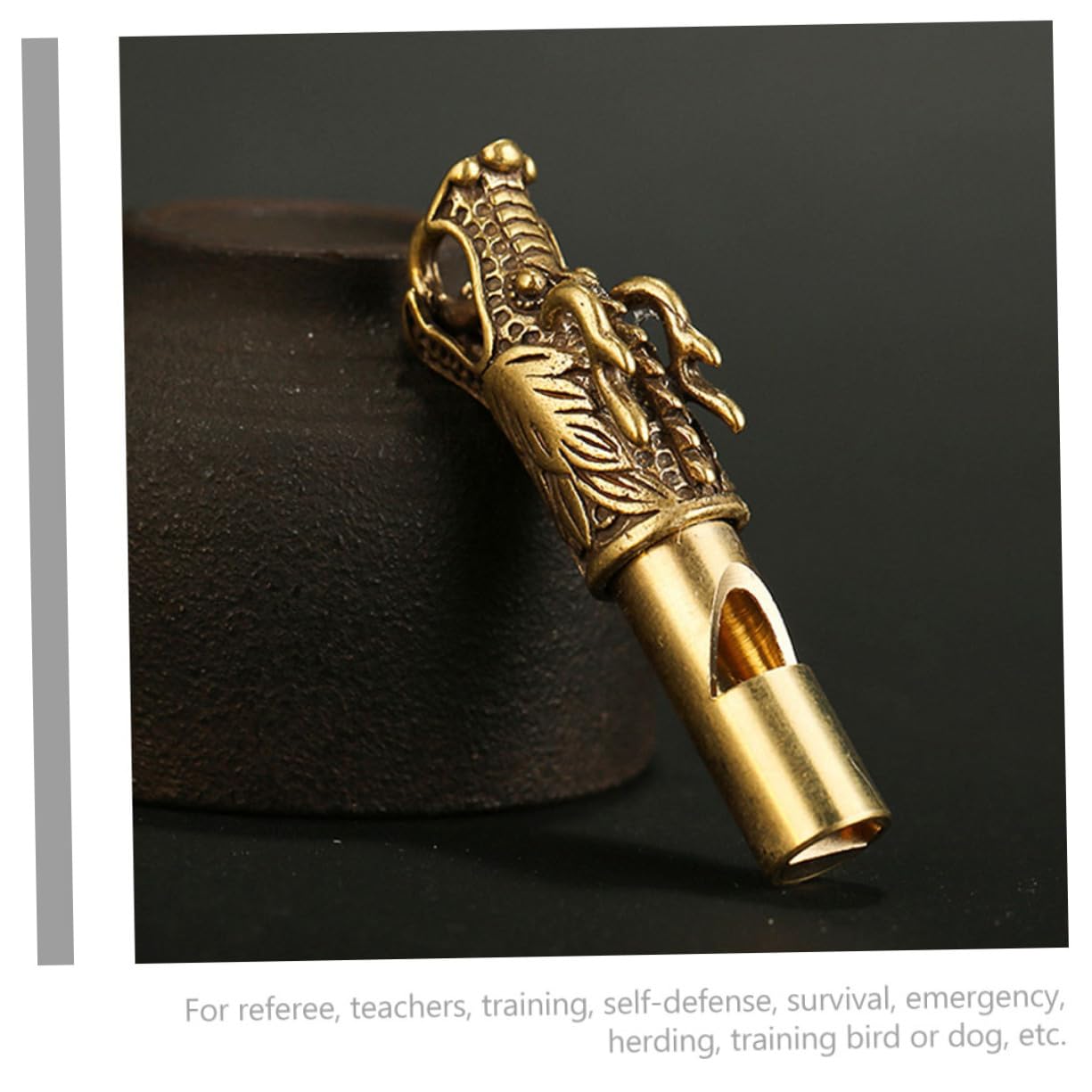 BESPORTBLE 3pcs Dragon Head Copper Whistles Decorative Keychain for Referees Loud Crisp Tone for Outdoor Activities Hiking Camping Equipment Unique Pendant Design