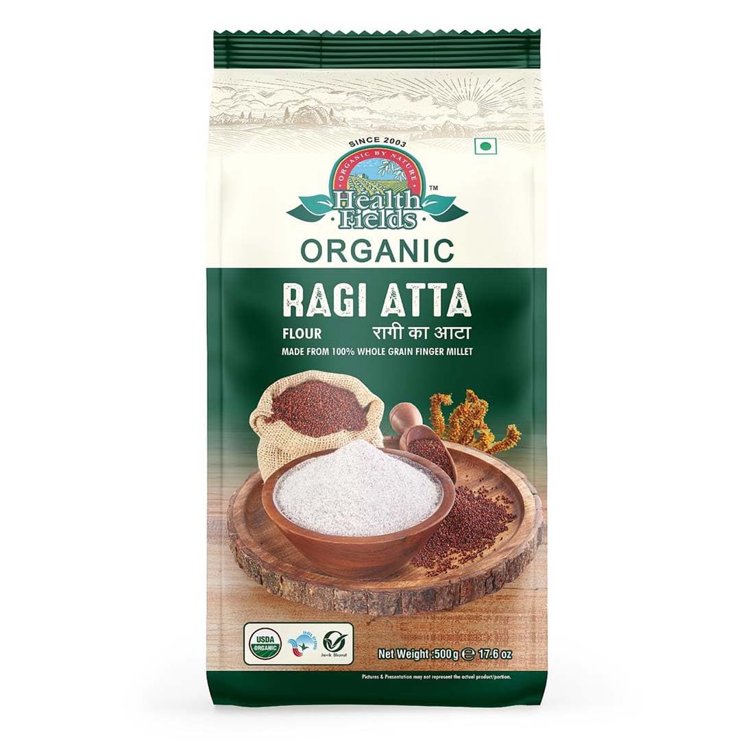 HEALTHFIELDS Organic Ragi Millet Flour(Atta)-1.5 Kg(3 Pack Of 500 Gm Each) (B0B944PQ19) Amazon Price History, Amazon Price Tracker
