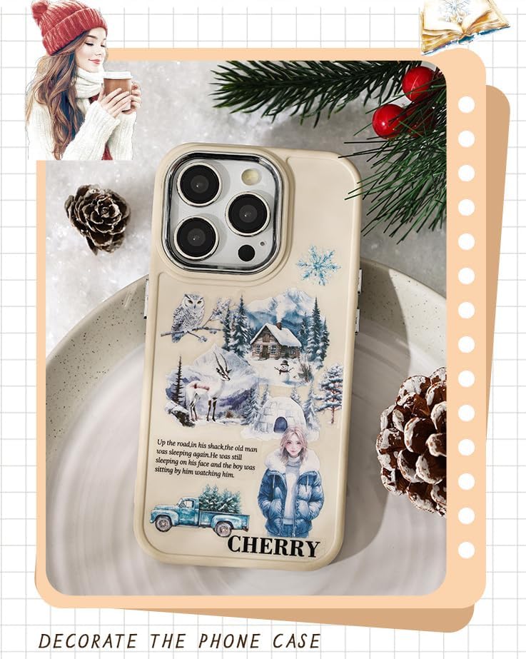 Miniatura 7 de Juego de 100 hojas de calcomanías kawaii  Caja transparente de PET para álbumes de recortes, diario, hacer cartas, collage, álbum, marcos de fotos,