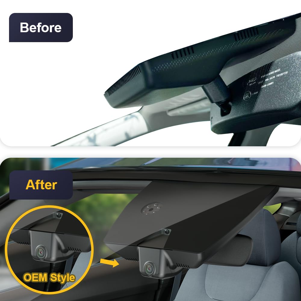 Fitcamx Dashcam Compatible avec Hyundai Santa Fe 2021 2022 2023 (4th Gen), Caméra de Voiture 4K OEM, WiFi UHD 2160P, G-Senseur, Enregistrement en Boucle, WDR Dashcam Voiture, Plug & Play, Carte 64 Go