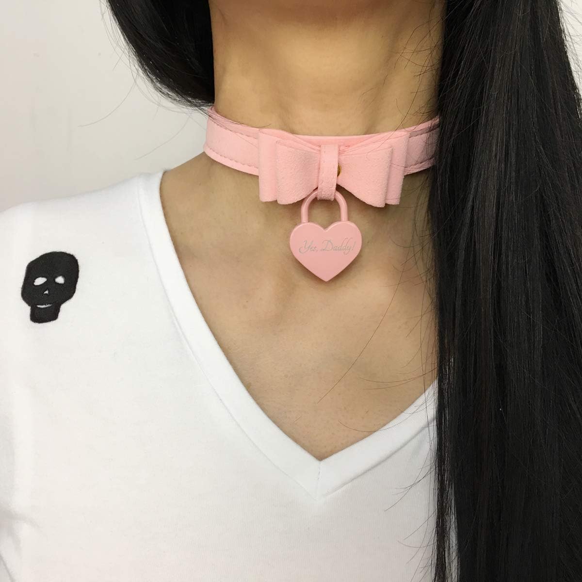 Bell Choker Collar Necklace Lolita Bow Collar Cat Kitty Velvet Necklace - Image 4