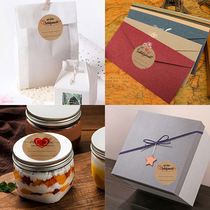 720 Stück Marmeladen-Etiketten Kraftpapier - Selbstklebend Für Gläser & Geschenke