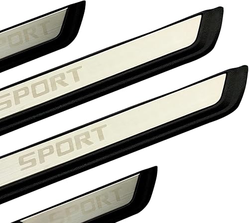 Miniatura 3 de GZBFTDH Protector de entrada de puerta de automóvil, para Toyota C-HR CHR 2018-2022, 4 unidades, acero inoxidable con cubierta protectora de umbral