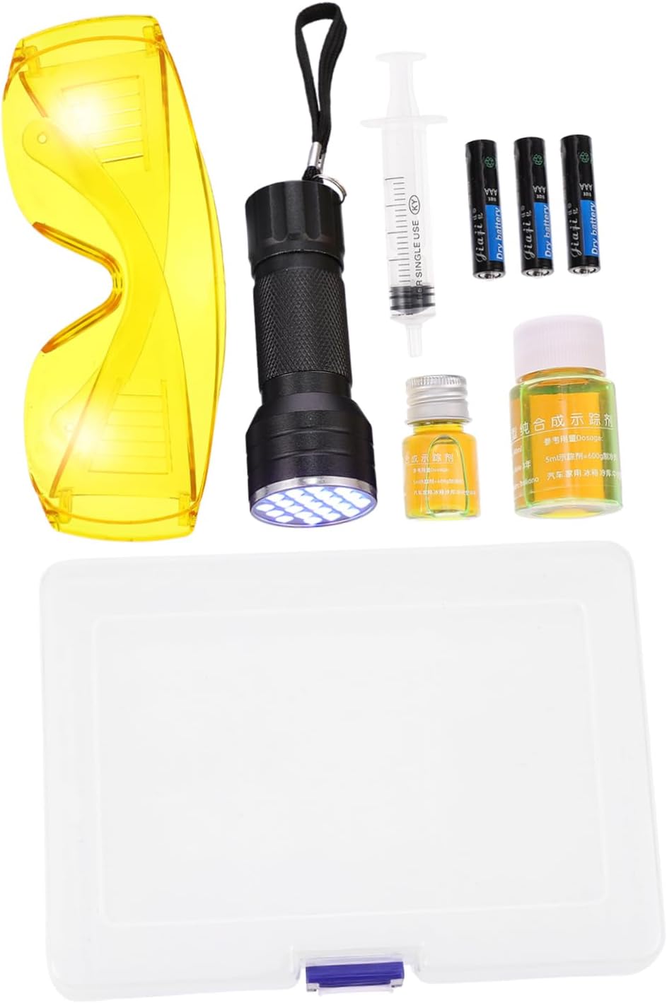 GLEAVI 2sets Air Conditioner Leak Detection Tool Kit for Automotive and Home Use Complete Leak Tester Materials and Convenient Storage Box
