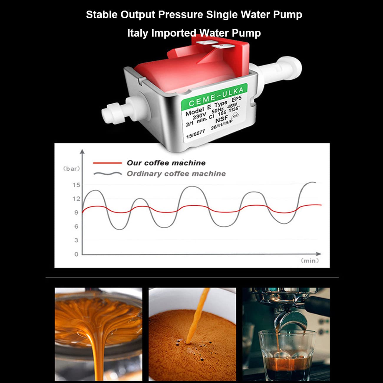Komercyjny półautomatyczny ekspres do kawy, (kocioł ekstrakcyjny 550 ml + kocioł parowy 1 l) podwójny kocioł do espresso pianka do mleka pompa parowa ekspres do kawy ekspres do kawy ekspres do kawy