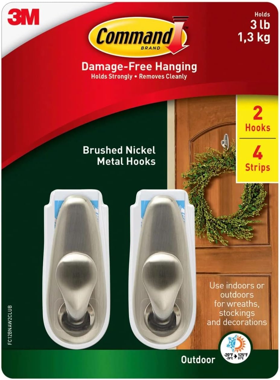 Command Outdoor Medium Metal Hooks (Pack of 2) - Image 2