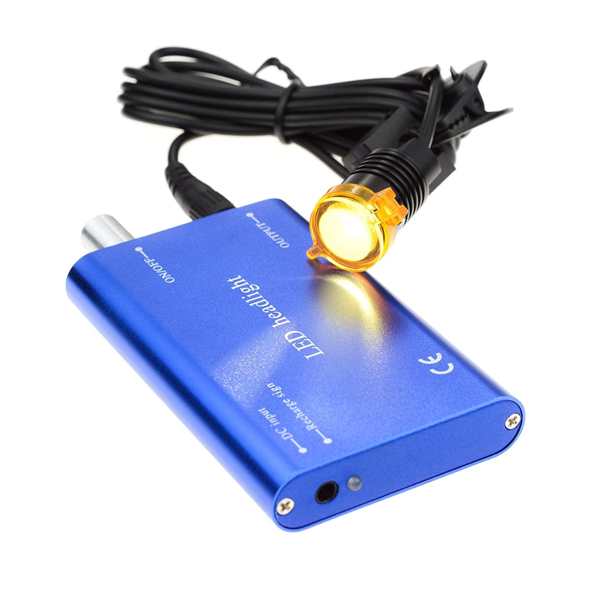 TopSeller ライト ランプ クリップ式ライト 3W 精度高い 双眼ルーペメガネ専用 サージカルルーペ用 充電式 クリップクランプ フィルター付き 装着便利 収納ケース付き (青)