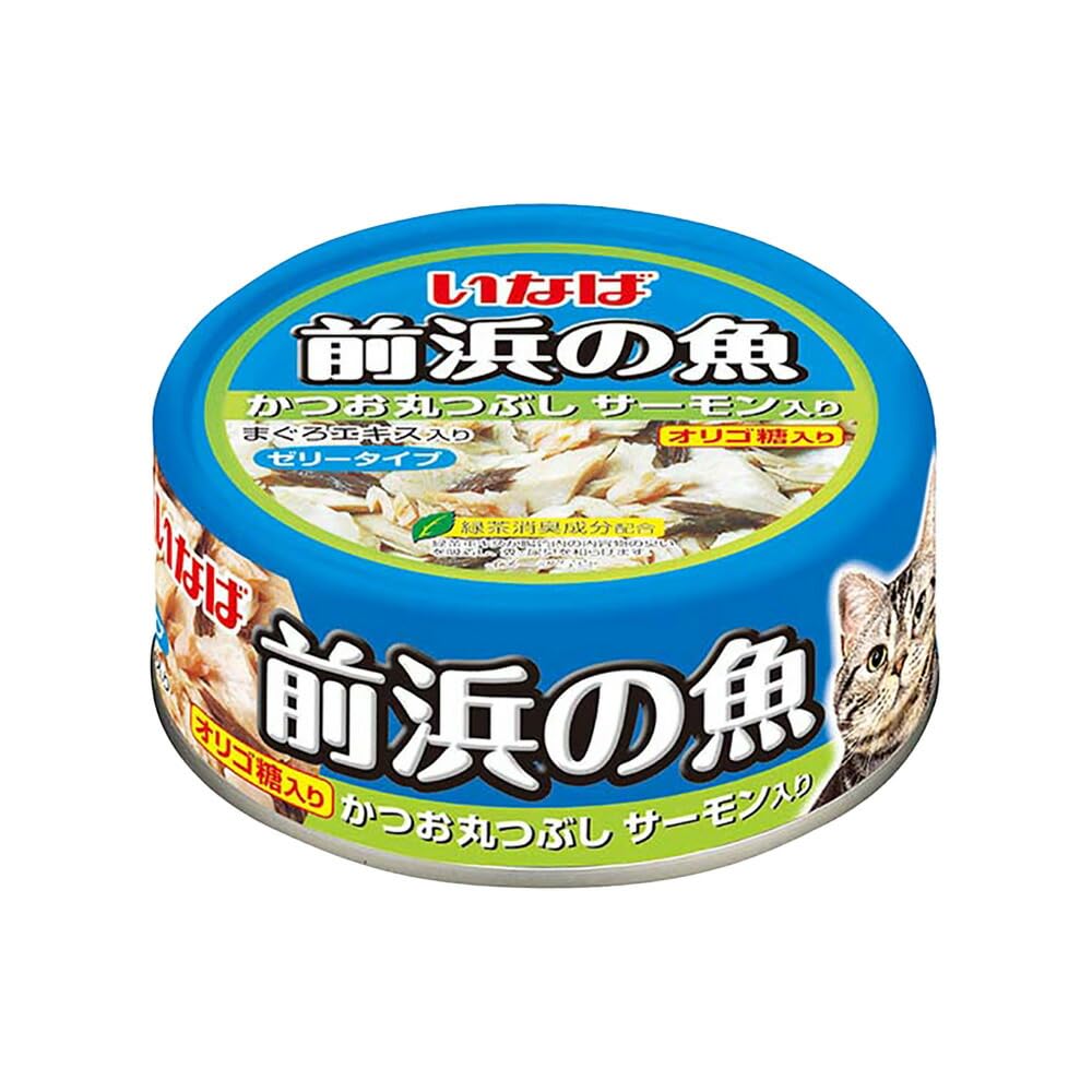 いなば　前浜の魚　かつお丸つぶしサーモン入り　115g×68缶 Amazon.co.jp: いなば 前浜の魚 かつお丸つぶし サーモン入り 115g