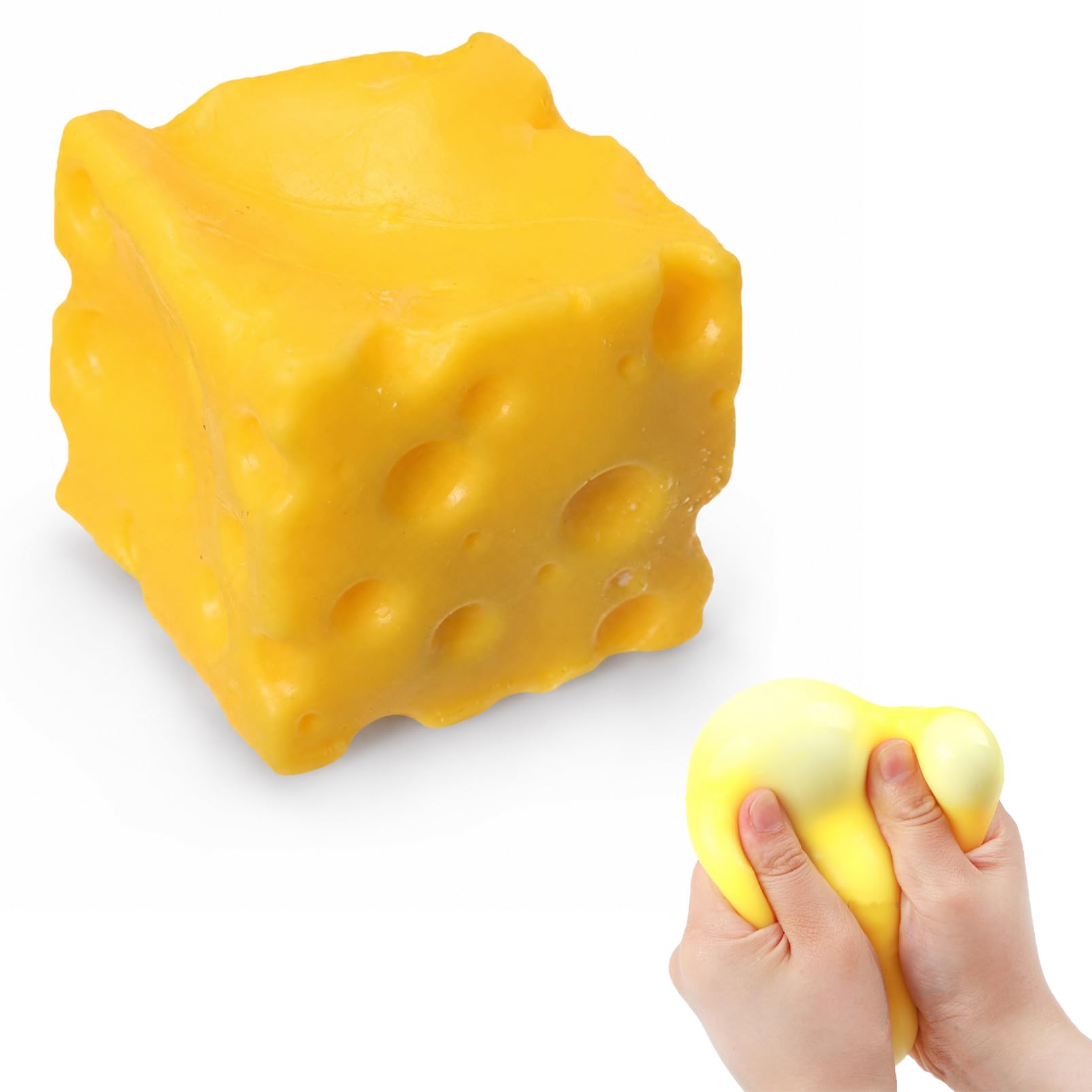 Cheese Squeeze,Big Jumbo Cheese Squishy, Clay Squishy Style Slow Rising,Relieves Stress for Adults