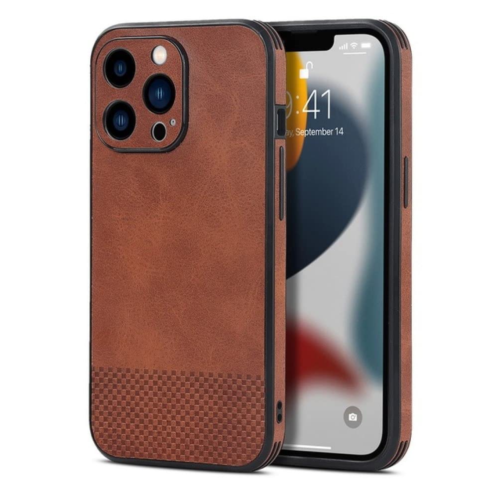 Coque arrière iPhone 12 11 XS : cuir marron anti-dérapant et antichoc ultra-fin - 8