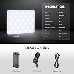 NEEWER Selfie Light with Front & Back Phone Clip, High Power 60 LED 2000mAh Rechargeable CRI 95+, 3 Light Modes, Portable Clip on Light for Tablet/Laptop, Zoom Call TikTok Video Fill Light (NL-60AI)