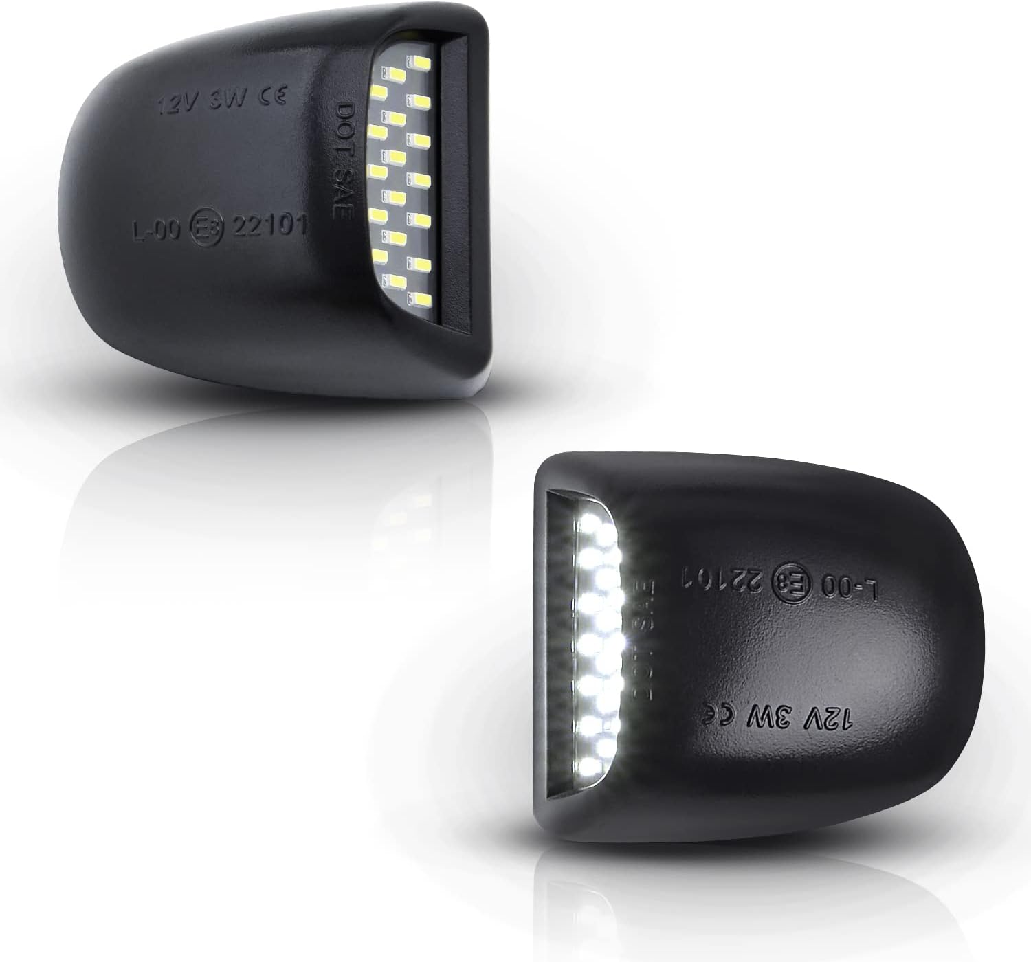 LED License Plate Lights Rear Bumper Tag Lamp Assembly Replacement Compatible with Cadillac Escalade Chevy Silverado 1500 2500 3500 Tahoe GMC Sierra 1500 2500 3500 Yukon XL, Pack of 2