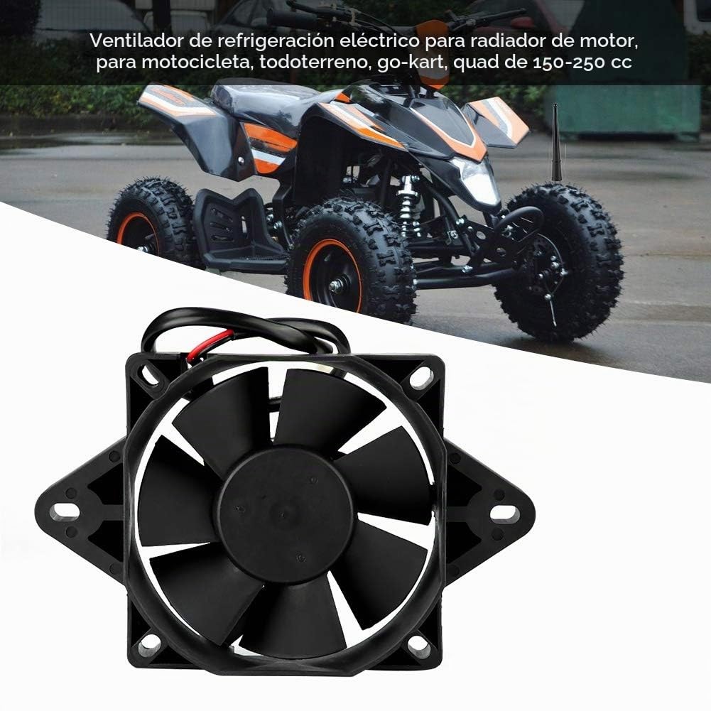Bewinner Ventilador de refrigeración de coche para motocicletas, ventilador de refrigeración eléctrico, ventilador de repuesto para ATV Go Kart Quad