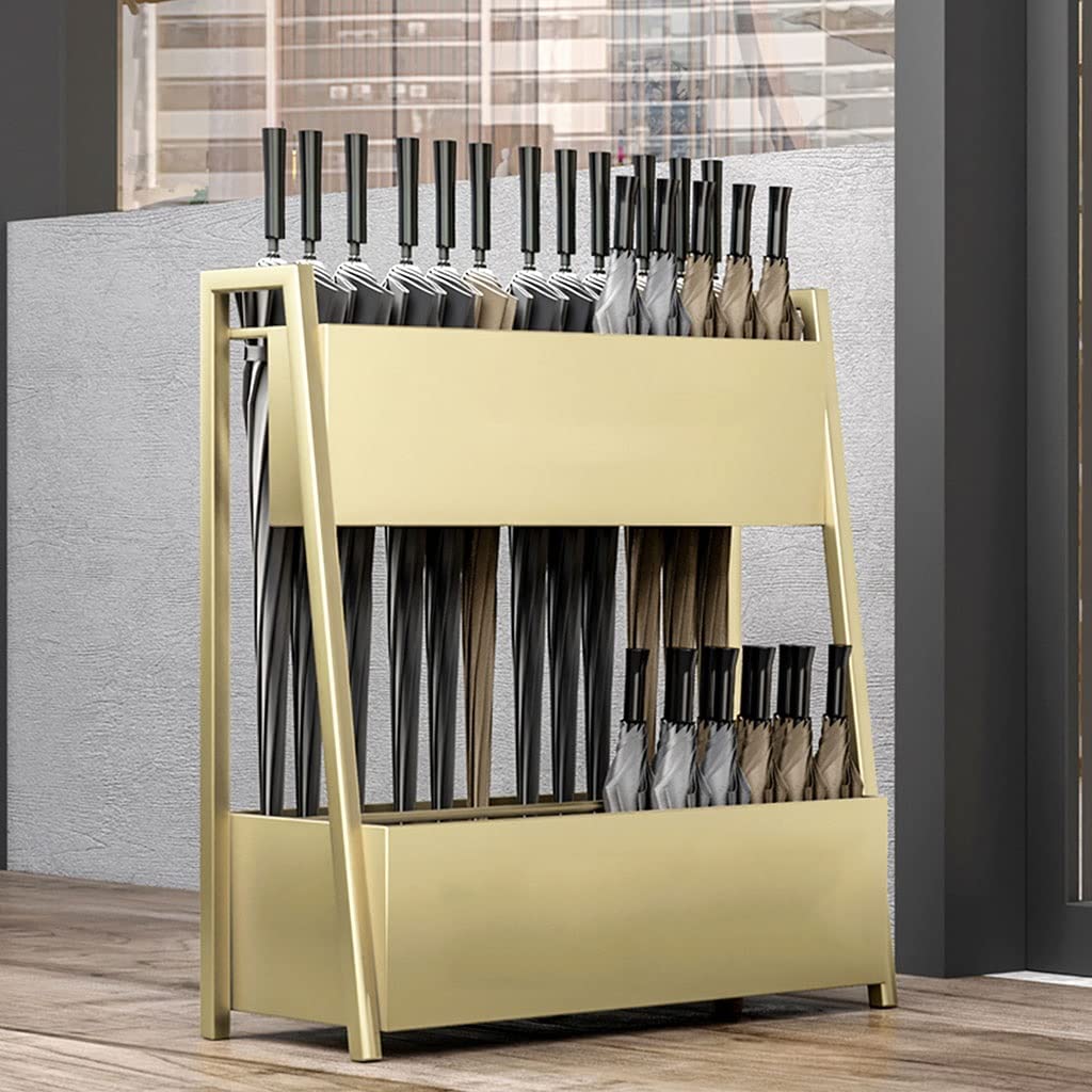 Rohcghc One Color Umbrella Stand, Umbrella Stand Holder For Office Entryway, Integrated Metal Rack Free Standing Organizer With Drain Hole