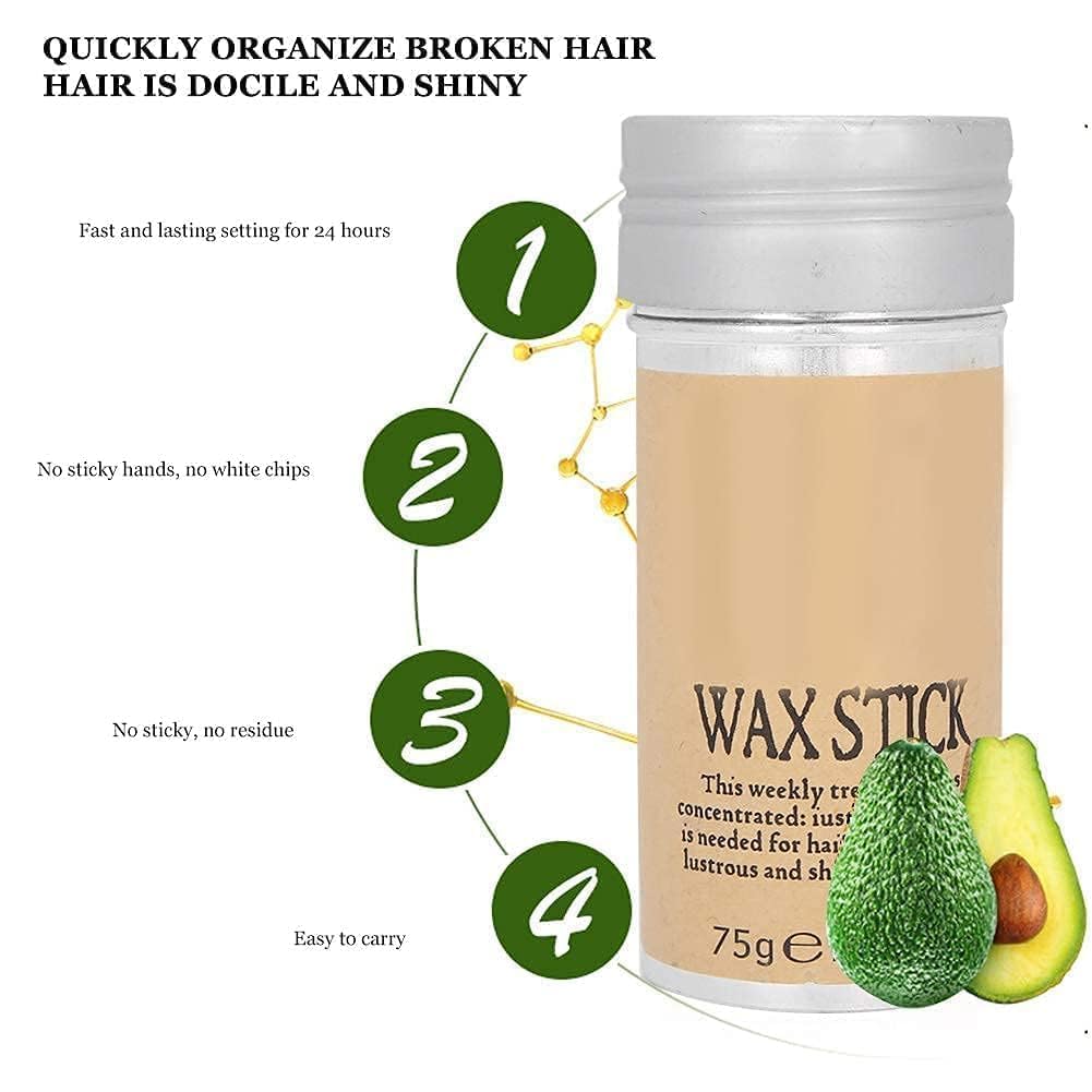 KHAMKARI Wax For Women Hair Styling, Non-Greasy Hair Styling Pomade for Women, Girls & Kids – Smooth Finish for Sleek Buns, Updos & Baby Hair – Easy to Use & Wash Out 3