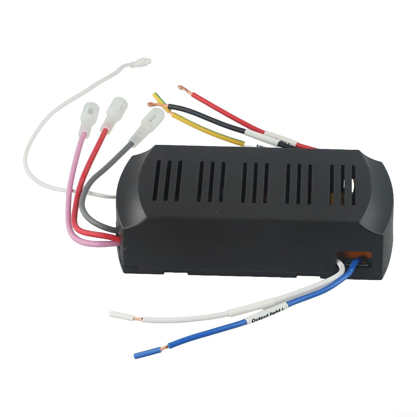 Kit de control remoto para ventilador de techo con receptor y control remoto que ofrece control de ventilador de 6 velocidades, botón de interruptor de luz y funciones de temporizador para múltiples