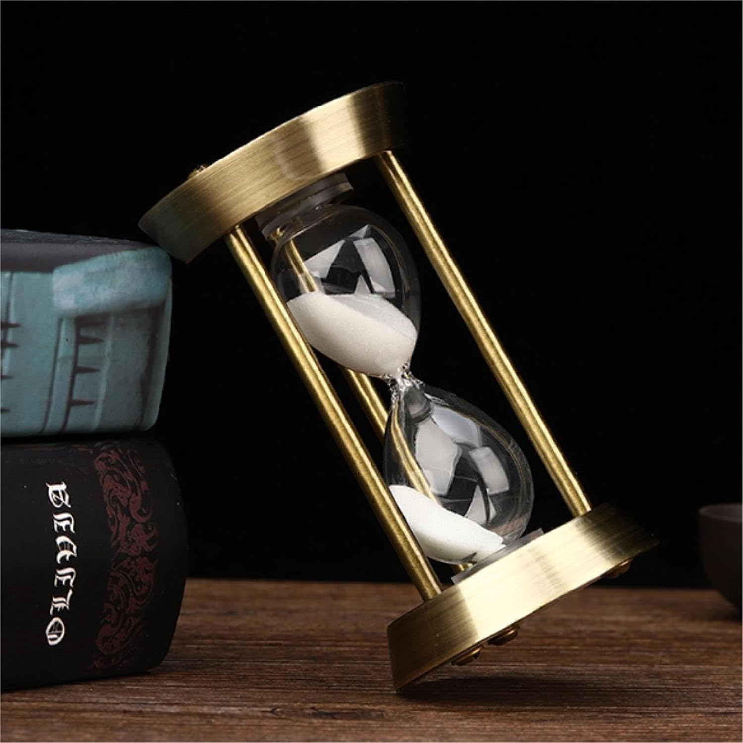 Clessidra Artigianale in Metallo retrò da 15/30 Minuti, con Pendolo, Decorazione, Timer per Clessidra, Bronze, 15min
